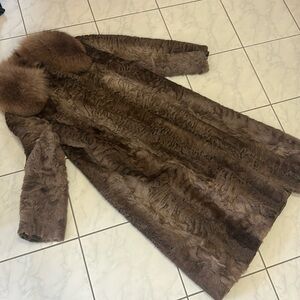 Custom made one of a kind fur coat. From Europe.